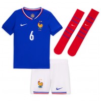 Maglia Calcio Francia Eduardo Camavinga #6 Prima Divisa Bambino Europei 2024 Manica Corta (+ pantaloncini)